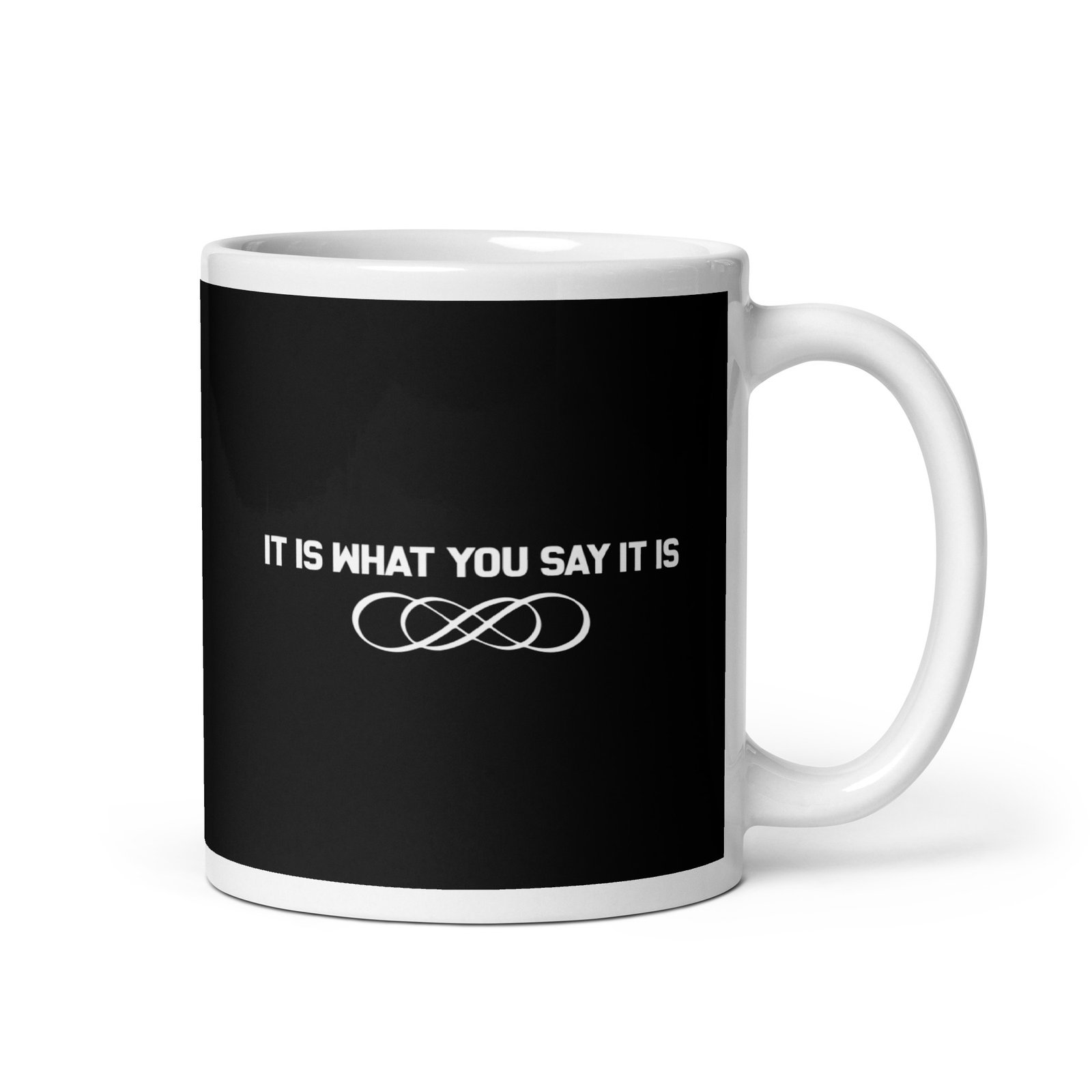 White glossy mug