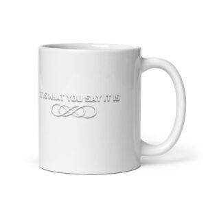 White glossy mug