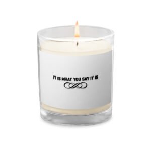 Glass jar soy wax candle